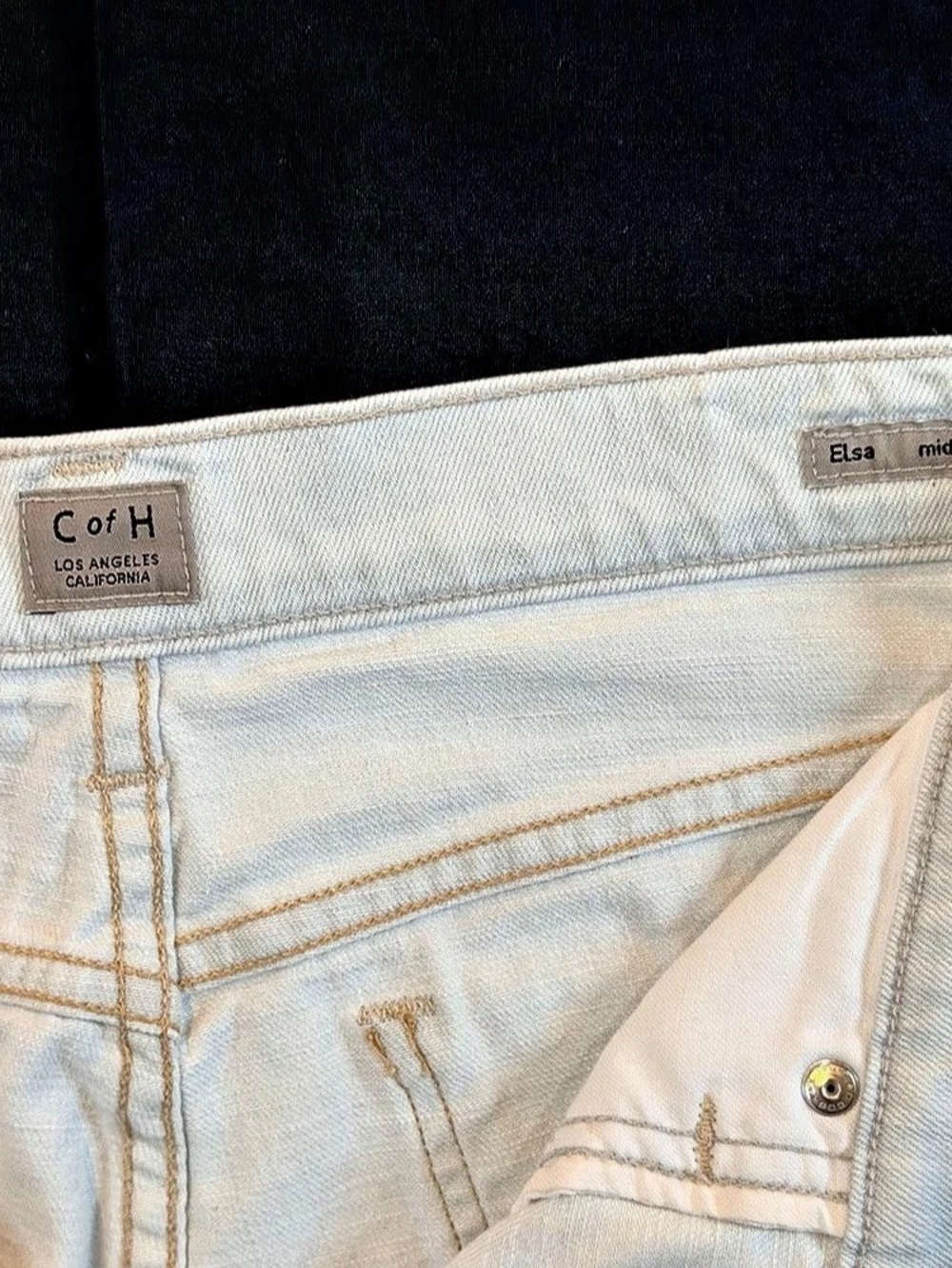 Citizens of Humanity Elsa Mid Rise Slim Fit Crop Jeans – Clean White – Size 27 - Picture 7 of 9